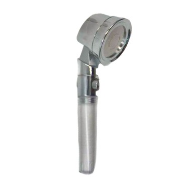 FAmILyLIFE 生活 一鍵止水3段調壓省水蓮蓬頭 5件組 FL-250+FL-157-4-W 蓮蓬頭 直徑7.5 x 23 x 7.5cm + 替換濾心 直徑2.3 x 11.5cm  透明色  1組