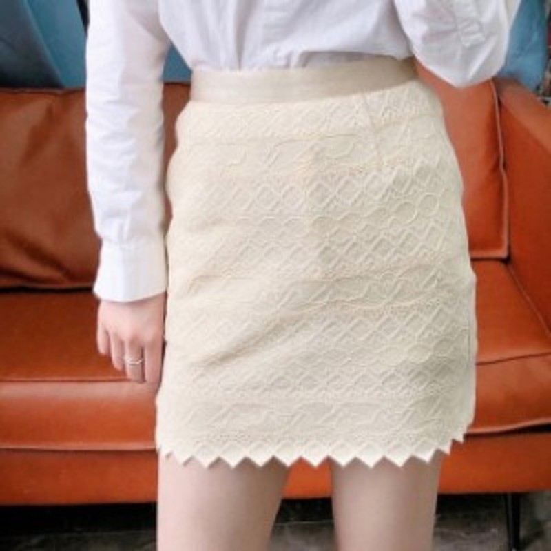 春 夏 ミニスカート レース ハイウエスト タイトスカート きれいめ ナチュラル シンプル Ol オフィス デート ボトムス 通販 Lineポイント最大1 0 Get Lineショッピング