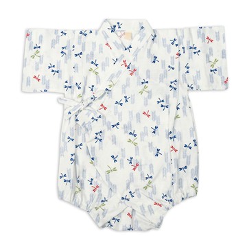 akachan honpo - 甚平包屁衣-蜻蜓-米白色