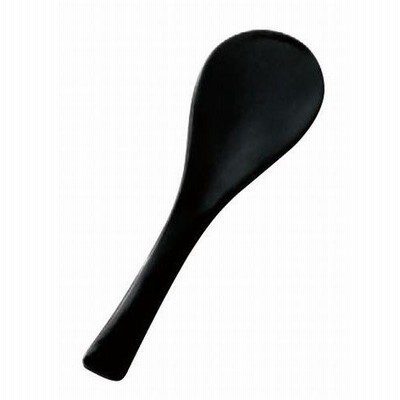 お椀 しゃもじ 黒 20cm [19.7 x 6.3 cm] 熱硬化性樹脂(メラミンまたはユリア樹脂) (7-313-15) 料亭 旅館 和食器 飲食店 業務用