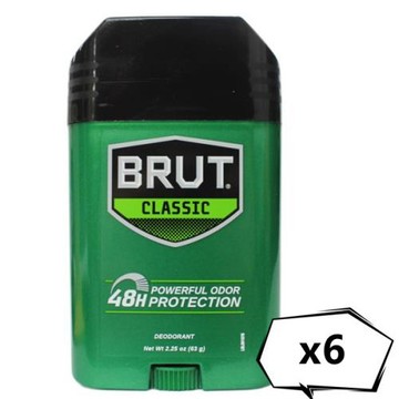 New!美國BRUT男用體香膏--48Hr留香(2.25oz/63g)*6