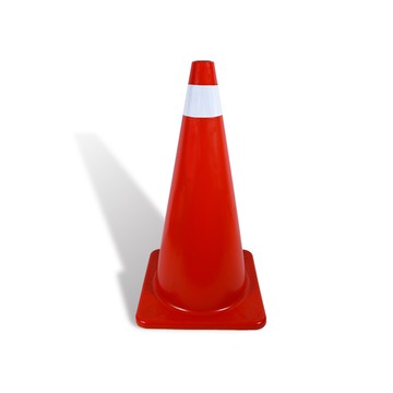 【愛挖寶】PE材質交通三角錐 本體貼有螢光反光紙 TA-17