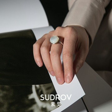 素覺原創設計手工925銀白貝殼簡約個性戒指女食指戒大氣關節指環