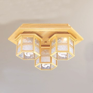 日式和式吸頂三燈 B73-64-74193