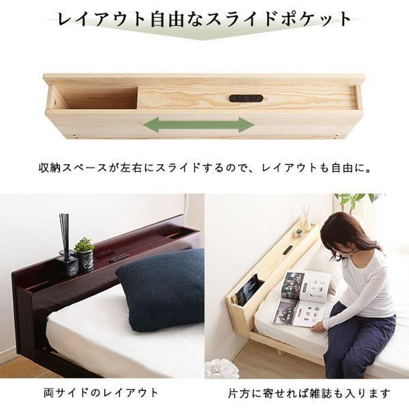 すのこベッド専用宮 単品〕 セミダブル用 ナチュラル パイン材 木製