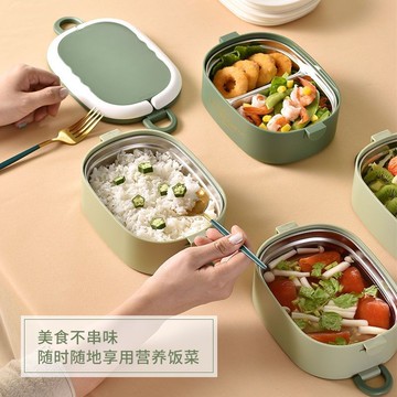 🔶台灣發貨🔶上班族大容量保温饭盒多层可微波日式学生成人304不锈钢便当餐盒