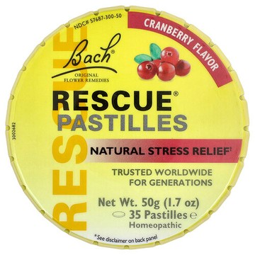 Bach, Rescue® 片，天然壓力緩解，蔓越莓味，35 片，1.7 盎司（50 克）