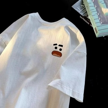 ⚡100%純棉 T恤 短袖 休閒五分袖 重磅 潮牌衣服 大尺碼上衣 上衣 潮流短T 情侶裝 男生衣服 短袖t恤