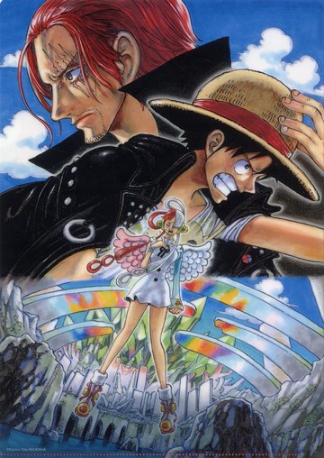 蒙奇.D.魯夫&香剋斯&Uta A4文件夾航海王One Piece FILM RED劇場版商品