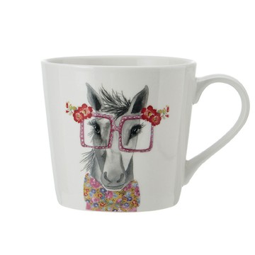 Mikasa Dinnerware 美國 Tipperleyhill瓷製馬克杯(文青馬380ml) / 水杯 茶杯 咖啡杯 動物圖案 手繪風格 可機洗 洗碗機可洗