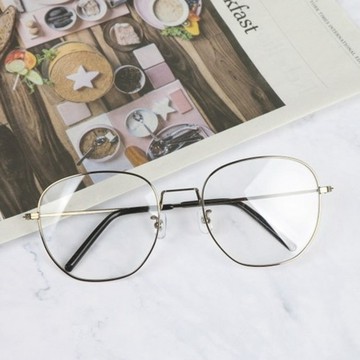 TheBrille 大尺寸方框金屬眼鏡框 60mm  復古棕色  150mm x 54mm