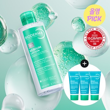 Bioderma Sebium Lotion 200ml Set (+Sebium Gel Moussant 5ml*3)