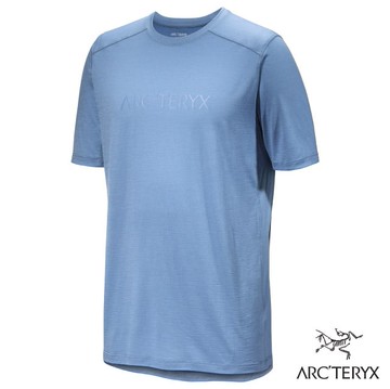 【ARCTERYX 始祖鳥】男Ionia Merino Wool ArcWord 美麗諾羊毛短袖圓領排汗衣_X000007733 石洗藍