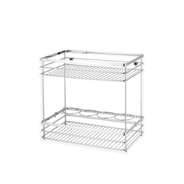 【DAY&DAY】日日衛浴 304不鏽鋼 雙層置物架(扁條)-附瓶罐架-ST6678DP-01