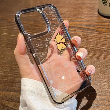 可愛維尼熊適用蘋果15promax手機殼16新款iPhone14防摔全包太空殼plus透明13男女12個性plus可愛11小眾高級感