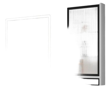 定制浴室鏡柜實木單獨掛墻式智能衛生間鏡子長虹玻璃門層板燈跨境[DD150110]