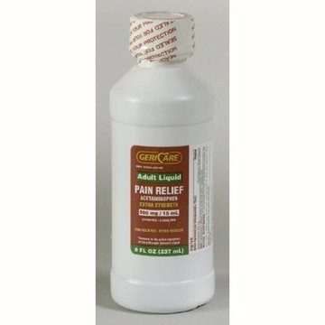 Pain Relief Geri-Care 500 mg / 15 mL Strength Acetaminophen Liquid 8 oz. 8 Oz by McKesson