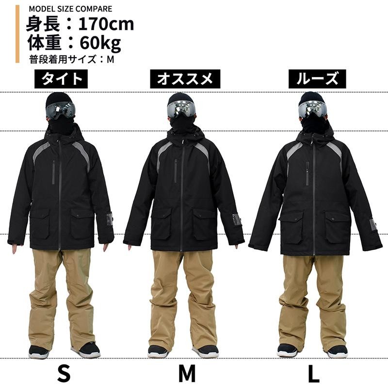 【美品】IGNIO スノーボード ウェア チドリ ブラック ブラウン M 美品】IGNIO スノーボード ウェア チドリ ブラック ブラウン M