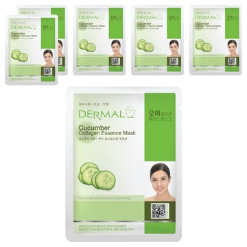 DERMAL 德瑪 小黃瓜保濕舒緩修護面膜  溫和滋潤 敏感肌膚適用  1片  6包
