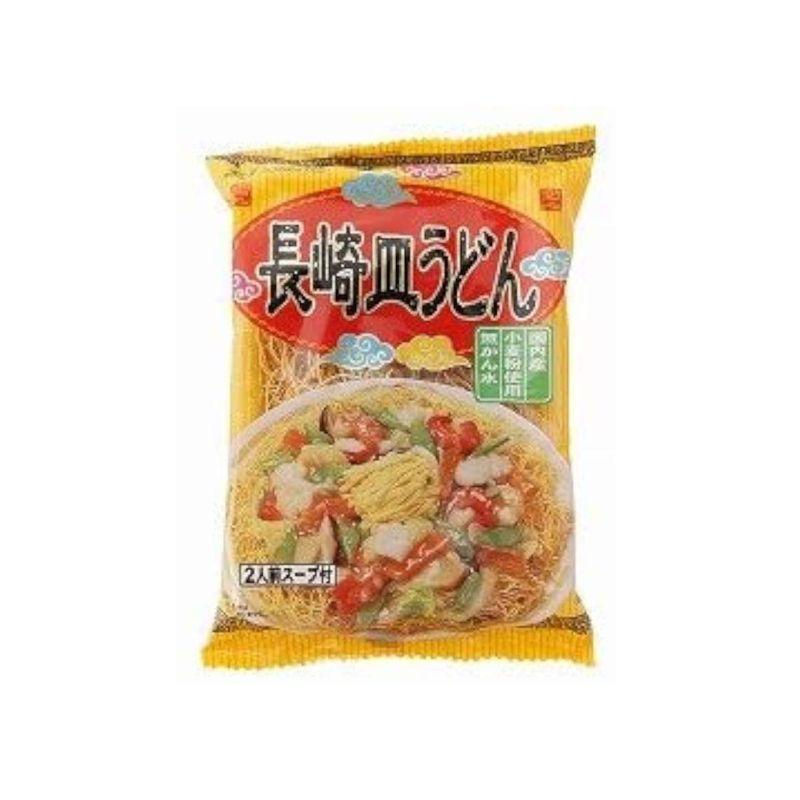 創健社 即席 長崎皿うどん 134g(めん100g、スープ17g×2)×3  国内産小麦100% の無かん水麺