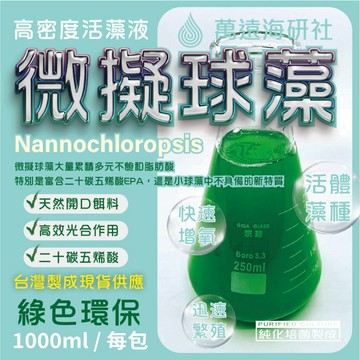 【職人首選】金藻門 微擬球藻（Nannochloropsis salina.）富含EPA、DHA幼苗餌料 水質改良 輪蟲