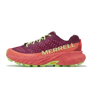 Merrell 越野跑鞋 Agility Peak 5 女鞋 紅 綠 回彈 抓地 戶外 運動鞋 ML068668