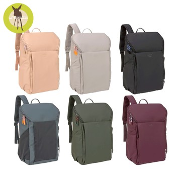 Lassig-莫蘭迪純色後背媽媽包-多色可選(杏奶白/柔和桃/消炭黑/迷霧藍/磚褐紅/雲杉綠)