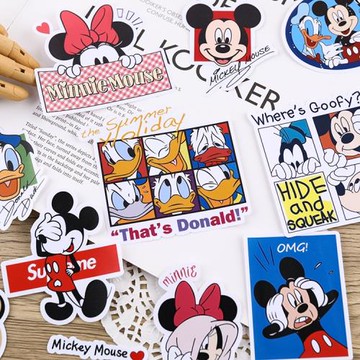 可愛的米老鼠2 行李箱旅行箱防水貼紙筆記本ins水杯頭盔平板裝飾