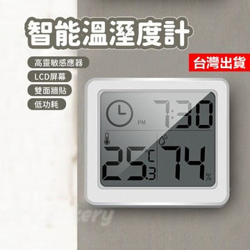 【隔日到貨】超薄溫濕度計 溫濕度計 溫度計 濕度計 智能溫濕度計 家用溫度計 溫濕度器 數顯溫度計 簡約智能溫濕度