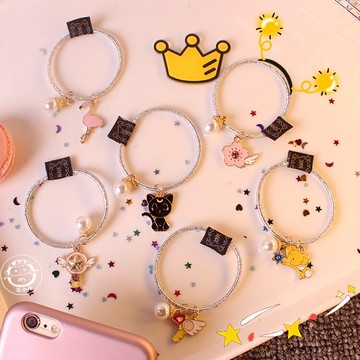 日系可愛卡通少女頭發繩百搭森林系學生軟妹發飾發圈彈力皮筋