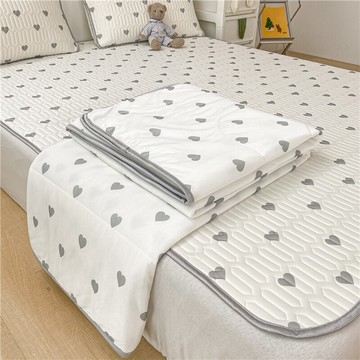 夏季乳膠涼席夏被四件套冰絲席可機水洗折疊軟席子裸睡空調席夏天