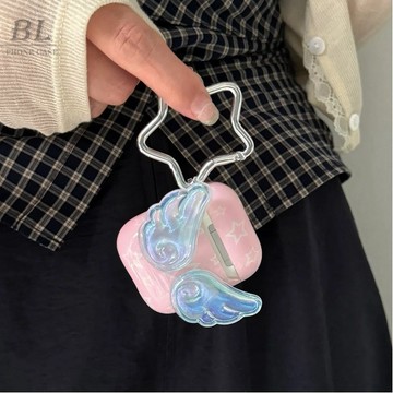 可愛立體小翅膀軟殼 適用於 airpods 4 Pro 2 保護套 AirPods 1/2/3/4代保護殼 蘋果耳機套