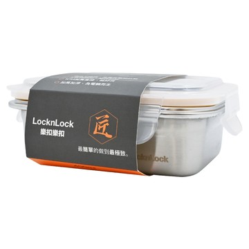 LocknLock 樂扣樂扣 極簡不鏽鋼保鮮盒  1個  400ml