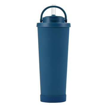 不鏽鋼雙飲口保溫杯 830ML 304不鏽鋼材質  湖水藍  1個