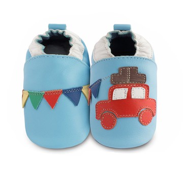 英國 shooshoos - 健康無毒真皮手工鞋/學步鞋/嬰兒鞋/室內鞋/室內保暖鞋-車子去旅行