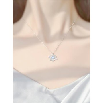 星球999純銀項鏈女款高級設計感小眾輕奢鎖骨鏈生日禮物送女友潮