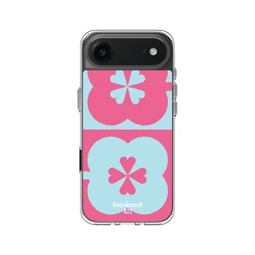 iPhone Air Clear Case（相機按鈕） 透明 - Knock Knock A2Z - 陰和陽和花和愛心