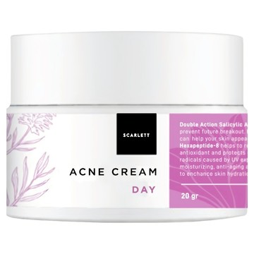 SCARLETT Whitening 柔白修護日霜 20g Acne Cream Day  1罐