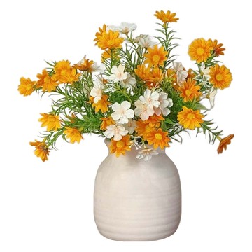 Floral M 花藝 仿真花 義式西西里島小雛菊花禮  1個  義式西西里島小雛菊花禮 米色 + 黃色