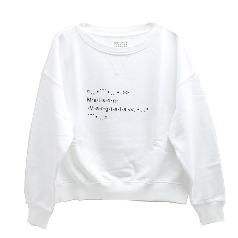 メゾン マルジェラ MAISON MARGIELA トレーナー S51GU0112S25498100 S レディース ロゴスウェットシャツ ホワイト  | LINEショッピング