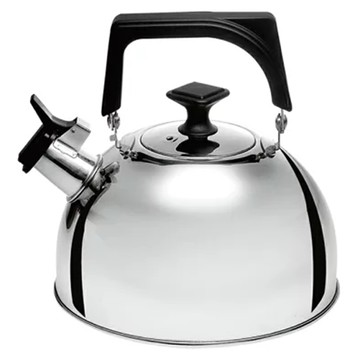 BUFFALO 牛頭牌 小牛歐風笛音壺 3.8L SUS304不鏽鋼 瓦斯爐/陶瓷爐/電磁爐/電爐/黑晶爐適用  銀色  1個