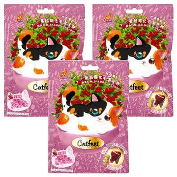 Catfeet 呼嚕愛乾淨蔓越莓化毛潔牙餅  鮭魚  60g  3包