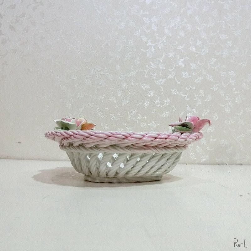 ハート 花かご ブライダル 置物