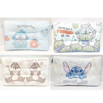 小禮堂 天絲水洗兒童午安枕 45x30cm 人魚漢頓 奇奇蒂蒂 史迪奇 三眼怪