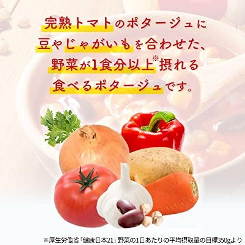 味の素 クノール ポタージュで食べる豆と野菜 深いコクの完熟トマト スープ レトルトスープ スープ レトルト 野菜スープ 180g ×7個