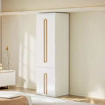 60面寬行雲輕奢風三層衣櫃(附1掛衣桿+2籃)-DIY 單一規格