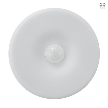 充電小夜燈 感應燈 usb夜燈 人體感應櫥櫃燈 感應小夜燈 圓形充電款（400毫安） 暖光（感應+常亮雙模式）