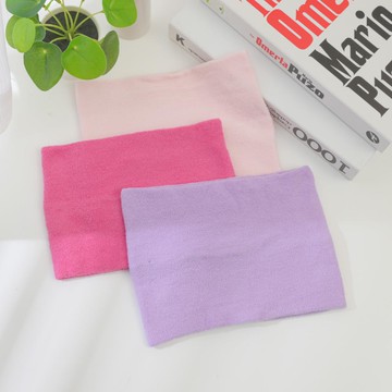 素面短羽毛圍脖-粉紫系-顏色隨機出貨