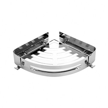 【沐覺mojo】正304不銹鋼浴室轉角架 無痕置物架 角落架-配訂製超強力無痕貼2片(二入)