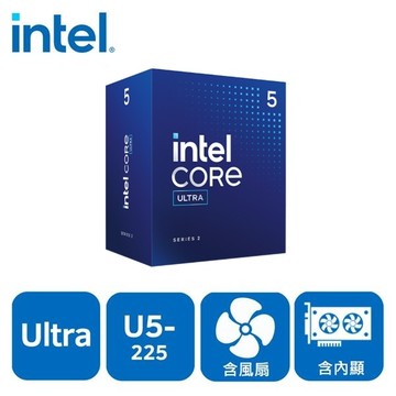 INTEL Core Ultra 5 225 10核10緒 盒裝中央處理器